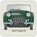 Triumph TR3 1955-57 (wire wheels) Coaster 2